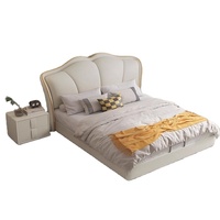 Cadre de lit king size italien rembourré de luxe lit queen size pour meubles peu encombrants