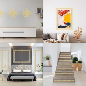 10 miếng dán tường gương acrylic-Thiết kế Mê Cung hiện đại, trang trí tự dính - Product Image 5