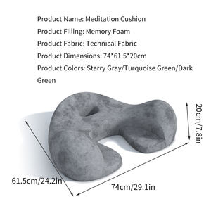 تصميم مريح وسادة اليوغا التأمل تعزيز وسادة الذاكرة رغوة التأمل الوسائد الأرضية للجلوس - Product Image 6