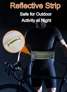 Không thấm nước eo chạy ánh sáng cảnh báo màu đỏ dẫn đêm thể thao an toàn phản chiếu dải xe đạp lampsoft COB sạc pin Túi - Product Image 6