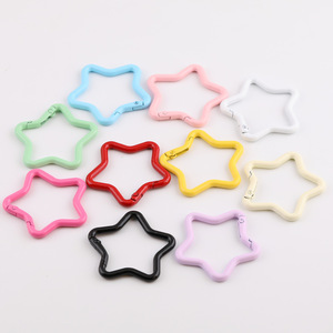 Mosquetón con Hebilla de Resorte en Forma de Estrella Color Macaron, de Aleación de Zinc, Accesorio DIY para Llaveros, Bolsos y Fabricación de Joyas - Product Image 5