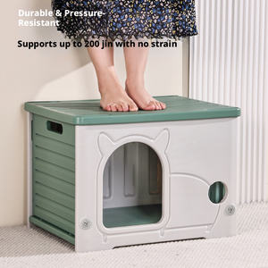 Cama para Gatos Ecológica y Protectora para Todas las Estaciones, Protección Contra Lluvia y Sol, Diseño de Plástico Removible y Lavable, Sólida para Uso en Interiores/Exteriores - Product Image 4