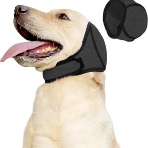 Orejeras calmantes para perros, diadema reductora de ruido para aliviar la ansiedad, accesorio para mascotas de nailon azul lago - Product Image 2