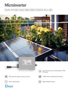 Microinversor solar monofásico Deye SUN-M130/160/180/200/220G4-EU-Q0 de 1300w 1600w 1800w 2000w 2200w con wifi - Product Image 4