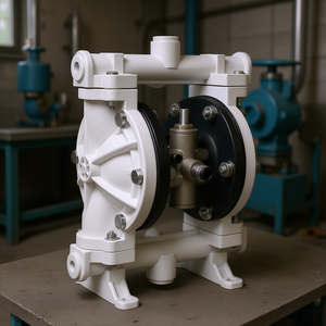 Bomba de Diafragma Doble Operada por Aire DB, Entrada/Salida de 1/2 Pulgada, 2.5 GPM Máx., 80 PSI, Diafragma de PTFE, Cuerpo de Polipropileno - Product Image 2