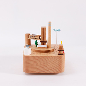 Ever Bright Hot Sale Wind-Up Wooden Music Box City Series para vacaciones, regalos <span class=keywords><strong>de</strong></span> cumpleaños o Navidad - Product Image 2
