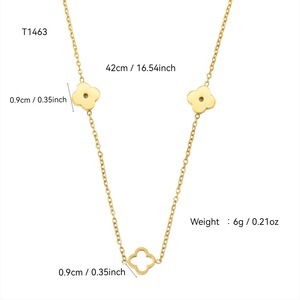 قلادة من الفولاذ المقاوم للصدأ المطلي بالذهب عيار 18 قيراط من العلامة التجارية المصممة الأكثر مبيعًا، مجوهرات أنيقة راقية للنساء - Product Image 6