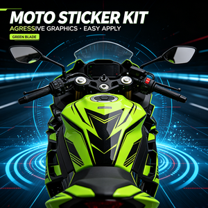 Autocollant décoratif pour carrosserie de moto, kit graphique en vinyle auto-adhésif pour la décoration des panneaux latéraux de carénage de moto - Product Image 1