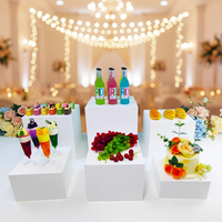 6 Stück Quadratische Acryl-Präsentationsständer Tisch-Buffetboxen für Kuchen & Desserts Catering-Dekoration