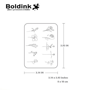 Autocollant de <span class=keywords><strong>tatouage</strong></span> semi-permanent imperméable pour <span class=keywords><strong>femme</strong></span>, motif floral esthétique personnalisé Boldink, pour poignet et avant-bras, sexy - Product Image 5