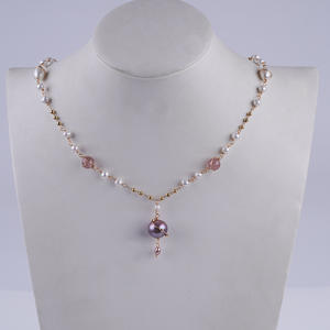 สร้อยคอไข่มุกน้ำจืดสไตล์จูจี้ ประดับด้วยหินธรรมชาติ ดีไซน์หวานละมุน สไตล์ชาติพันธุ์สำหรับผู้หญิง - Product Image 2