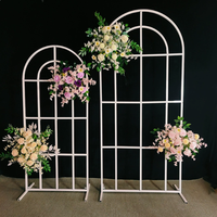 Arche de mariage en métal durable et portable, forme de porte, or et blanc, pour décoration, vente en gros par des fournisseurs chinois