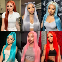 Perruque Lace Front Deluxe Mavis sans colle, HD transparente, en cheveux humains Remy vietnamiens, avec baby hair, blonde, double densité, pour usage quotidien