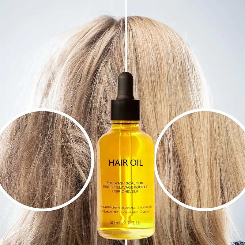 Ücretsiz örnek 100% doğal organik saç yağı biberiye fesleğen kök bitkiler uçucu yağ saç büyüme saç tedavisi PRE-WASH kafa derisi yağı