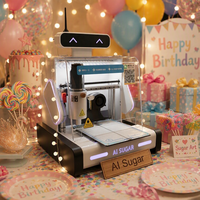 Imprimante alimentaire IA commerciale, machine à peinture en pâte à sucre personnalisée, distributeur automatique intelligent Panda, équipement de fabrication de bonbons en libre-service