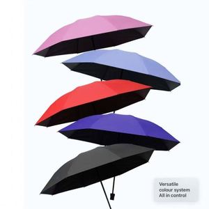 Wholesale Cheap Custom Logo Manual Sun , Custom-Made Gift Advertising 3 Folding Compact <b>Umbrellas</b> - Product Image 2