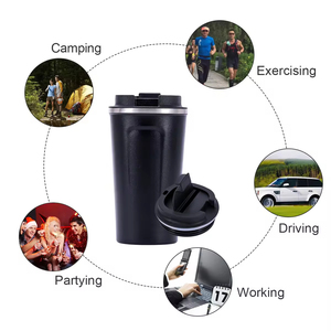 Double Wall Thermal Coffee Mug Keep Hot or <b>Cold</b> Travel Water Bottle Office Vacuum Insulated Coffee <b>Cup</b> With Lid - Product Image 5