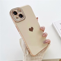 Nouvelle coque de téléphone portable de luxe au design Chrome Heart, électroplaquée, pour iPhone 16 15 14 Pro Max 11 12 13 avec protection d'objectif