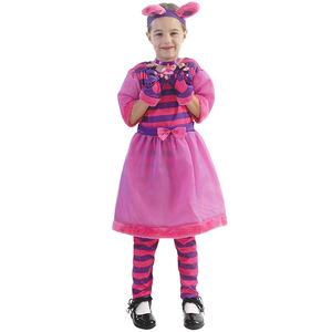 Ensemble <span class=keywords><strong>de</strong></span> costumes pour enfants : comprenant une robe du <span class=keywords><strong>Chat</strong></span> du <span class=keywords><strong>Cheshire</strong></span> et une tenue <span class=keywords><strong>de</strong></span> Reine des Cœurs - Parfait pour les fêtes à thème et les soirées d'Halloween - Product Image 5