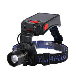 Lampe frontale portable à 3 modes LED rechargeable par le fournisseur d'usine, charge <span class=keywords><strong>solaire</strong></span>, capteur USB, <span class=keywords><strong>bandeau</strong></span> étanche, batterie lithium-ion - Product Image 1