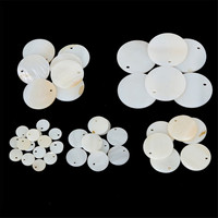 Lot de 10 Perles Libres Multi-Formes en Coquillage, Nacre, Os Blanc Nacré et Corail pour Bricolage