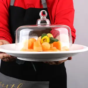 批发工厂定制大小玻璃钟形钟形罐透明玻璃蛋糕水果食品圆顶甜点盖