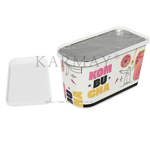 ไอศกรีมซันเด, ฟรอโย, เจลาโต้ ขนาด 1.3 ลิตร 1.2 ควอร์ต ภาชนะพลาสติกสำหรับแช่แข็งแบบใช้ซ้ำได้พร้อมฝาปิด IML - Product Image 3