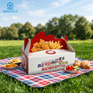 Caixa de Papel para Embalagem de Alimentos Descartável Ecológica a Preço de Atacado para Sushi, Hambúrguer, Frango e Batata Frita - Tamanho e Cor Personalizados - Product Image 2