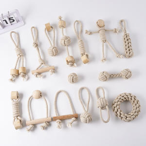 Knot yavru diş çıkarma Tug römorkör oyuncak <span class=keywords><strong>Pet</strong></span> köpek oyuncağı çiğnemek oyuncaklar doğal kenevir pamuk dayanıklı interaktif kapalı kullanım eğitim halatı oyuncaklar - Product Image 4