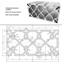 Profilé en aluminium à rainures en T de qualité industrielle, norme européenne 120240, pour découpe et soudage, pour cadre de machine CNC, automatisation industrielle
