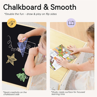 Ensemble table et chaise sensorielle en bois 4 en 1 au design moderne pour tout-petits avec tiroirs de rangement pour le salon des enfants