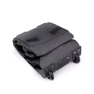 <span class=keywords><strong>Borsone</strong></span> rotolante alla moda Unisex ruote portabagagli da viaggio per il fine settimana nero personalizzabile in tela <span class=keywords><strong>con</strong></span> cerniera geometrica materiale portatile - Product Image 2