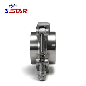 Collier de serrage d'échappement réglable à dégagement rapide en acier inoxydable 304 poli argenté de 1,5 à 6 pouces - Product Image 4