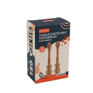 Factory custom printing toothbrush head paper box packaging Automatic bottom box