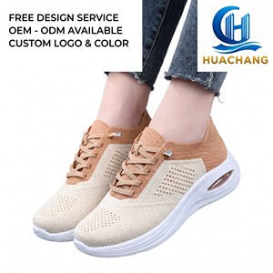 Baskets décontractées en maille style chaussette à lacets pour femme, nouvelle collection 2025 de la marque <span class=keywords><strong>HC</strong></span>, avec semelle souple en caoutchouc/PVC - Product Image 1