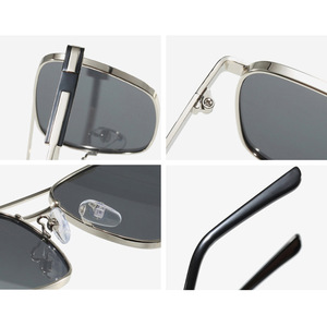 INS vente chaude Style rétro lunettes <span class=keywords><strong>de</strong></span> soleil en métal multi dégradé <span class=keywords><strong>couleur</strong></span> UV400 <span class=keywords><strong>lentilles</strong></span> confortable usure quotidienne pour les femmes et les hommes - Product Image 4