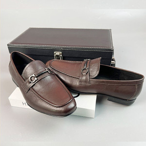 Genuine Leather Oxford Loafers for Men Slip-On Breathable Business Dress <b>Shoes</b> <b>Height</b> <b>Increasing</b> for Office - Product Image 3