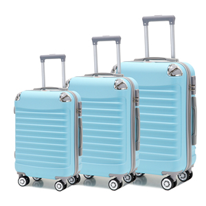 Factory Direct 20 Inch ABS Hardshell Durable Anti-Theft 4-Wheel Spinner Luggage Sky <strong>Blue</strong> <strong>Suitcase</strong> for Business Travel - Product Image 2