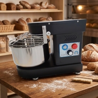 Mélangeur Alimentaire Silencieux 7L 3KG à Fréquence Variable, Vitesse Réglable, Pétrin Spirale à Vitesse Uniforme pour Travail Continu