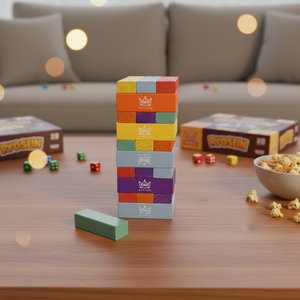 Torre de Bloques de Madera Apilables, Juego de Torre Oscilante, Juego Clásico de Mesa con Bloques de Madera, Juego de Construcción de Bloques - Product Image 5