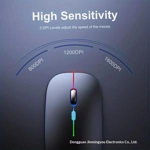 Ratón inalámbrico silencioso iluminado multicolor de fábrica, ideal para regalo, oficina, portátil. - Product Image 5