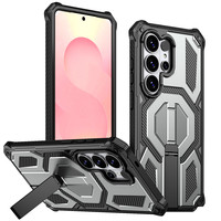 Harde PC Zachte TPU Hybride Magnetische Telefoonhoes voor Samsung S26 S25 Ultra Verborgen Standpunt Vierhoekbescherming