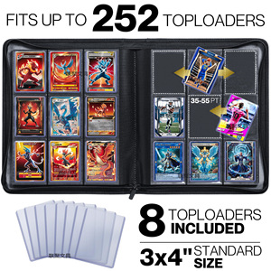Album de stockage de cartes de jeu PU léger et étanche avec 9 pochettes - Product Image 2