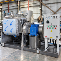 Nouvelle machine de mélange et de pétrissage de mastic PU en acier inoxydable, mélangeur électrique chauffant sous vide avec décharge par vis pour le traitement du caoutchouc