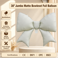 Ballon Nœud Papillon Mat Métallique de 38 Pouces Couleur Personnalisée pour Décoration de Fête, Toile de Fond Photo, Mariage et Événements de la Saint-Valentin