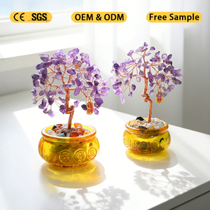 Wholesale Crystal Handmade Crystal Money <b>Tree</b> Natural Healing Energy for Feng Shui Decoration - Product Image 3