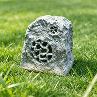 Altavoz de Jardín para Exteriores, Altavoz Oculto Impermeable de Fibra de Vidrio con Simulación de Piedra para Paisajes Comunitarios y Sitios Turísticos