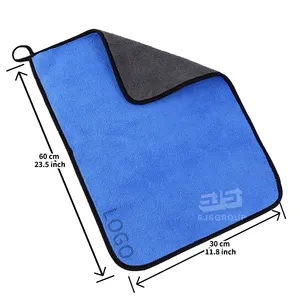 高密度30x 40cm 500GSM定制超细纤维清洁毛巾抹布汽车吸水窗汽车清洁布