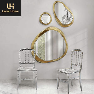 Table de console de <span class=keywords><strong>miroir</strong></span> de cadre en laiton doré de haute qualité 3 pcs et ensemble de <span class=keywords><strong>miroir</strong></span> <span class=keywords><strong>miroir</strong></span> mural de luxe - Product Image 3