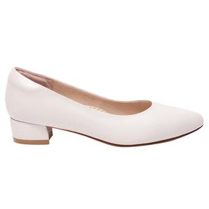 รองเท้าส้นสูงหนังแกะสีเบจของ Ann ส้นเตี้ยหนา3ซม. สำหรับเจ้าสาวรองเท้าส้นสูงหัวแหลมแบบเป็นทางการสำหรับงานแต่งงานส้นเท้ากันกระแทกกันแรงเสียดทาน - Product Image 2